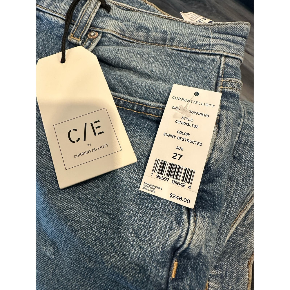 Current/Elliott Original Boyfriend Jeans in Sunny D Size 27 - Picture 4 of 11